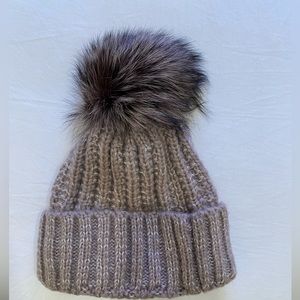 Bloomingdale’s- Kyi Kyi Knit cap with pom pom (never worn)
